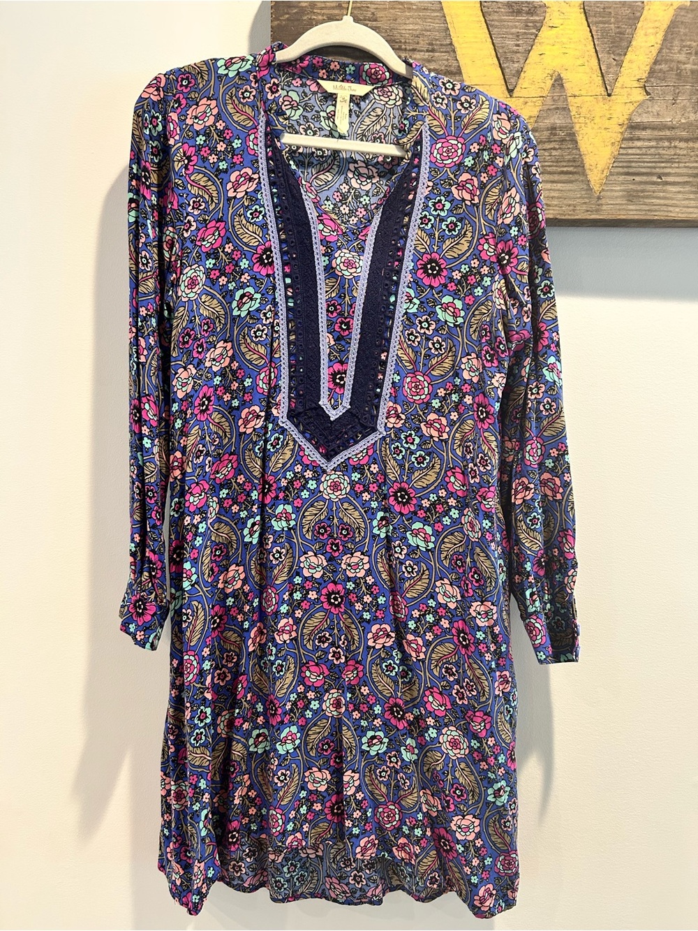 Matilda Jane Navy Floral Paisley Long Sleeve Tunic Dress